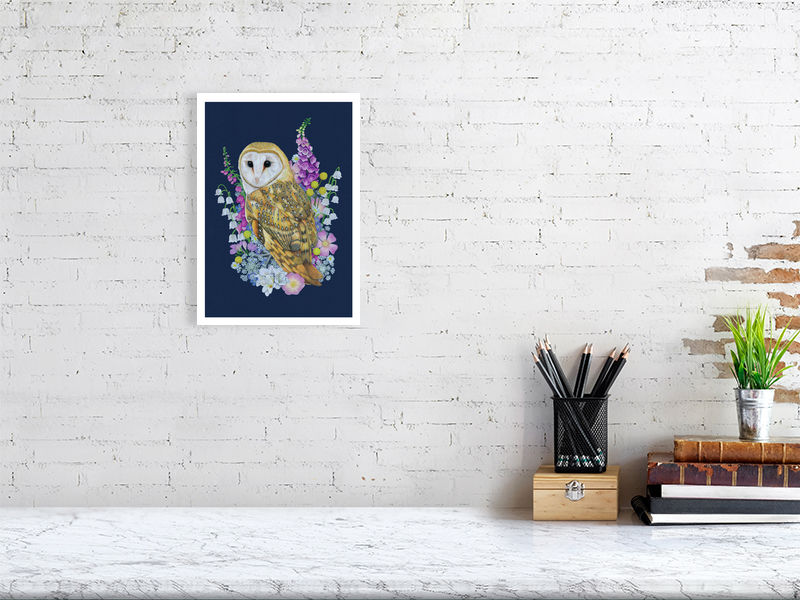 Owl in Flowers